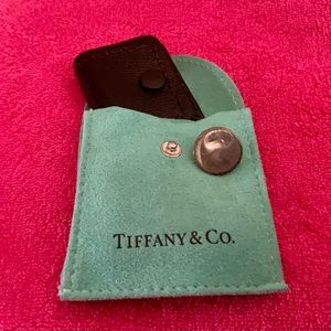TIFFANY & CO. 925 STERLING SILVER GOLF BALL MARKER WITH CASE & POUCH